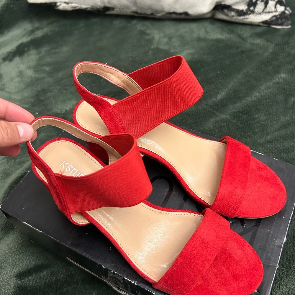 K Studio Women's Bold Red Sandals